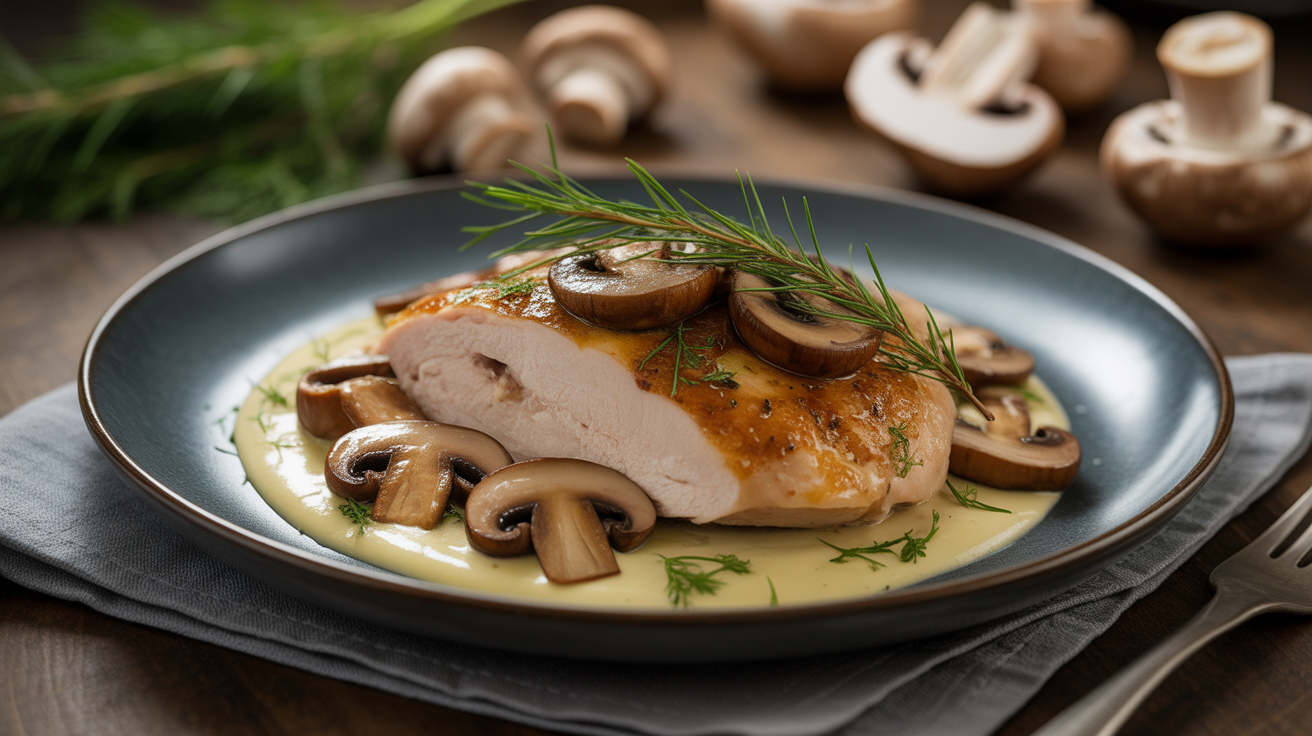Préparation de Filets de Poulet aux Champignons et Crème Légère : Une Recette Savoureuse et Facile !