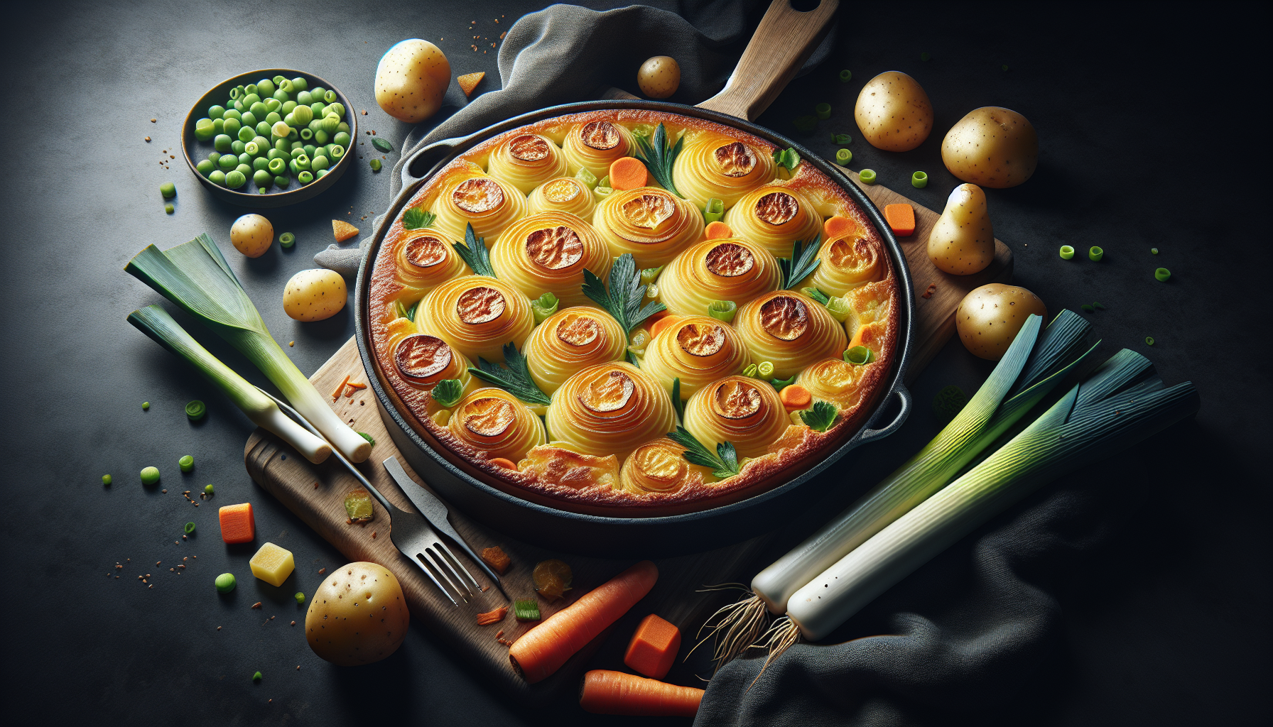 Gratin de pommes de terre, poireaux et carottes : Le gratin fondant, bien doré et vraiment ultra facile à préparer