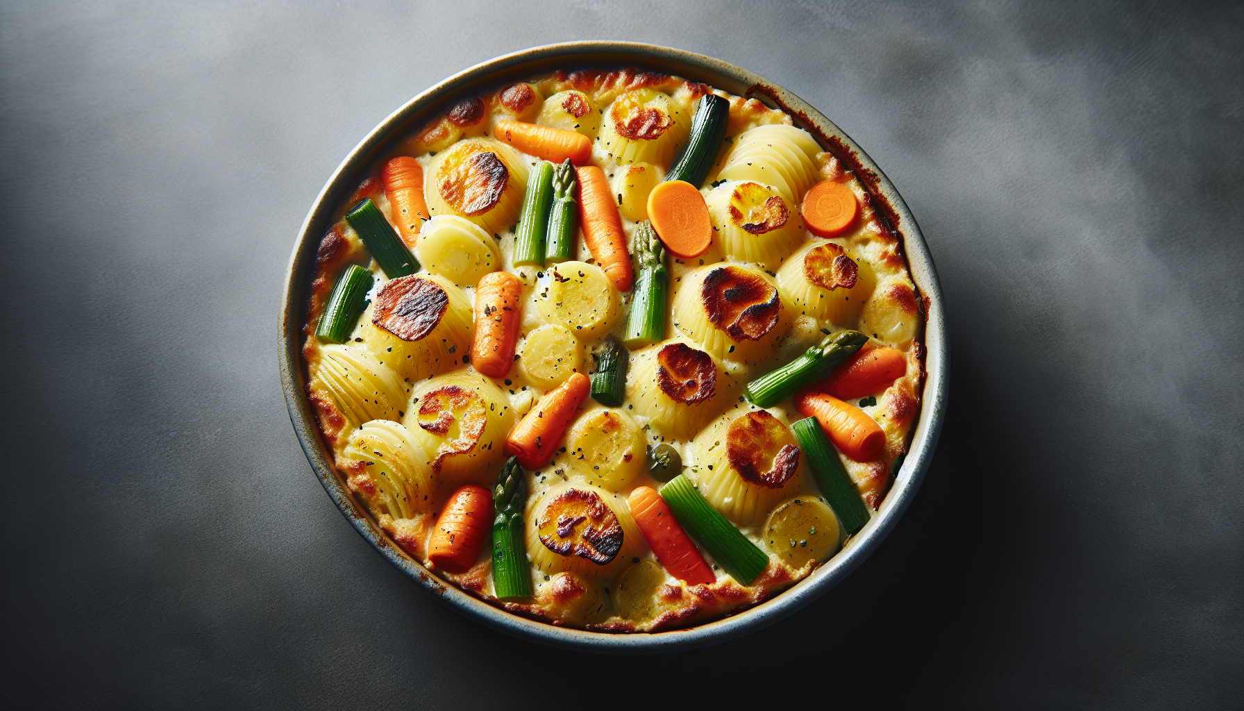 Gratin de pommes de terre, poireaux et carottes : Le gratin fondant, bien doré et vraiment ultra facile à préparer !