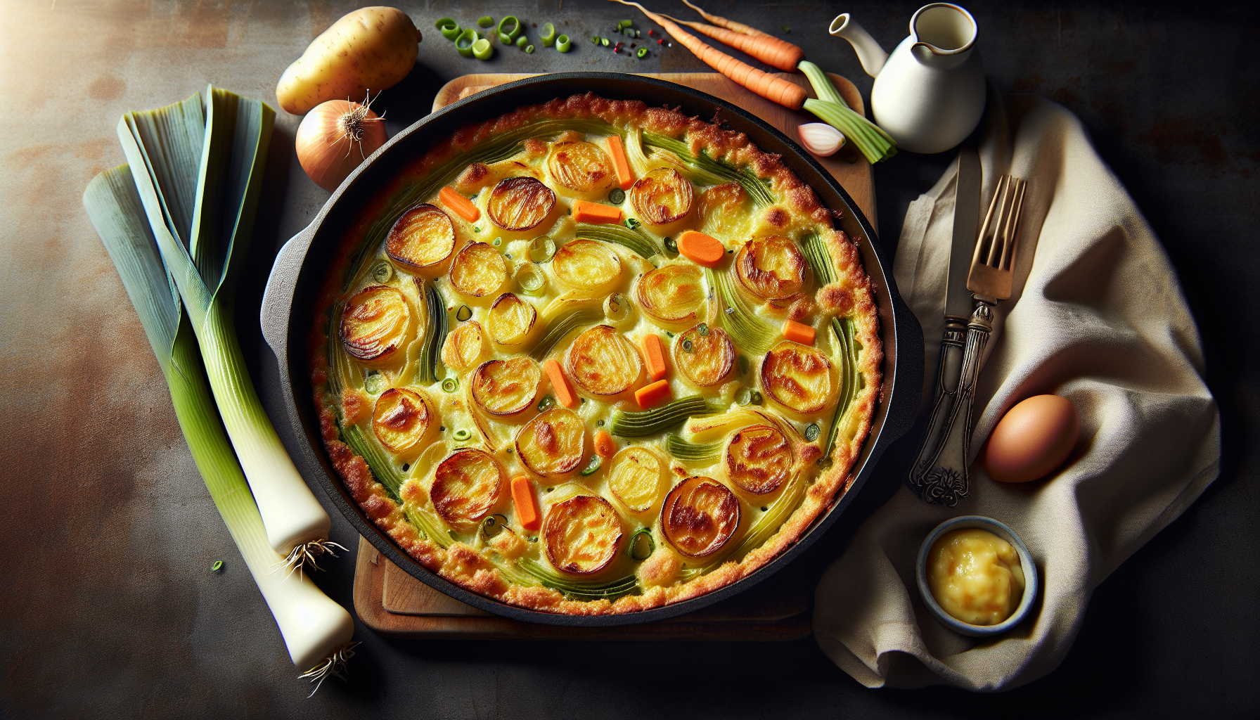 Gratin de pommes de terre, poireaux et carottes : fondant, bien doré et vraiment ultra facile à préparer