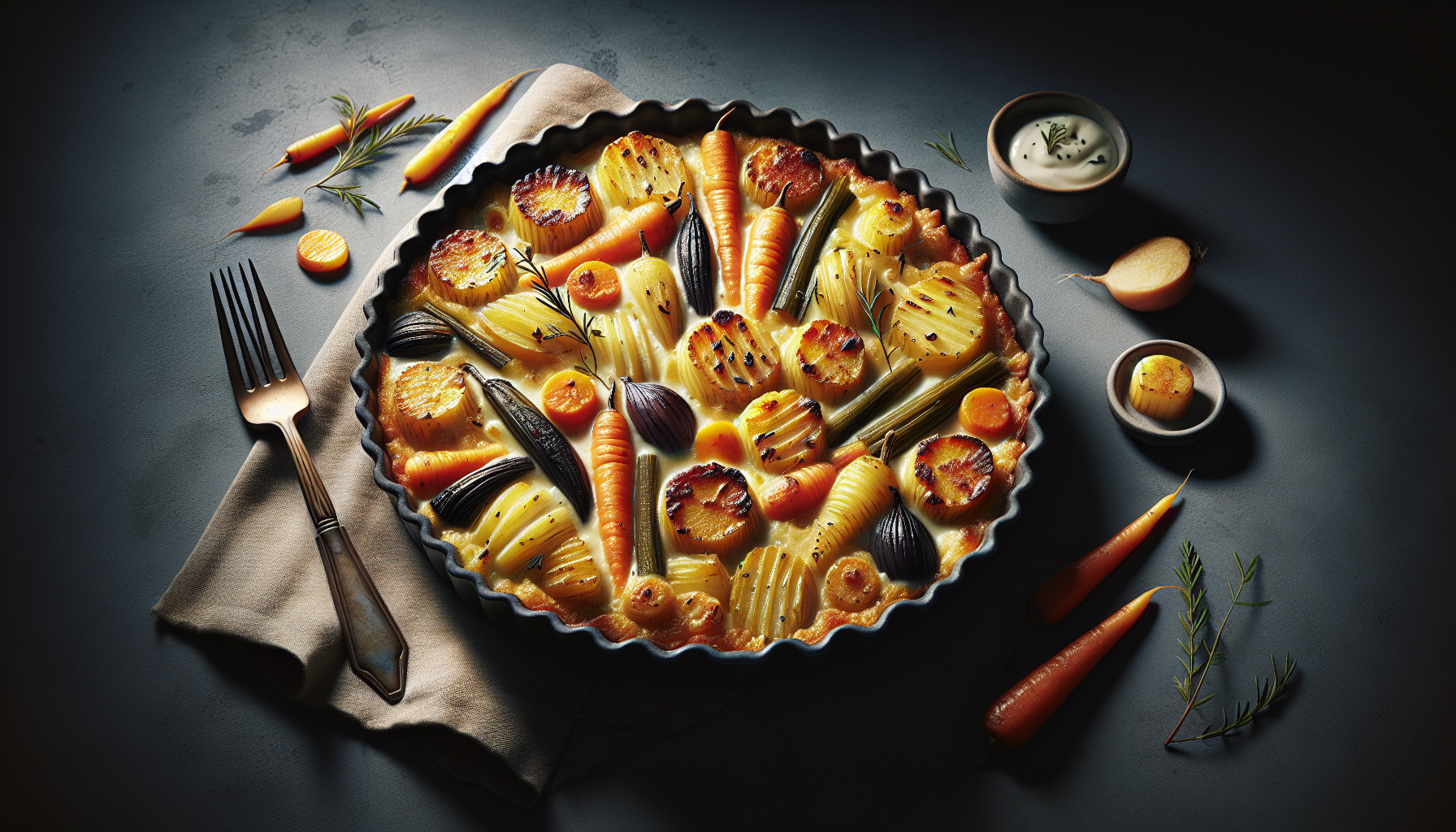 Préparation de LE gratin de pommes de terre, poireaux et carottes ULTRA fondant que vous allez refaire EN BOUCLE (et qui est si facile !)