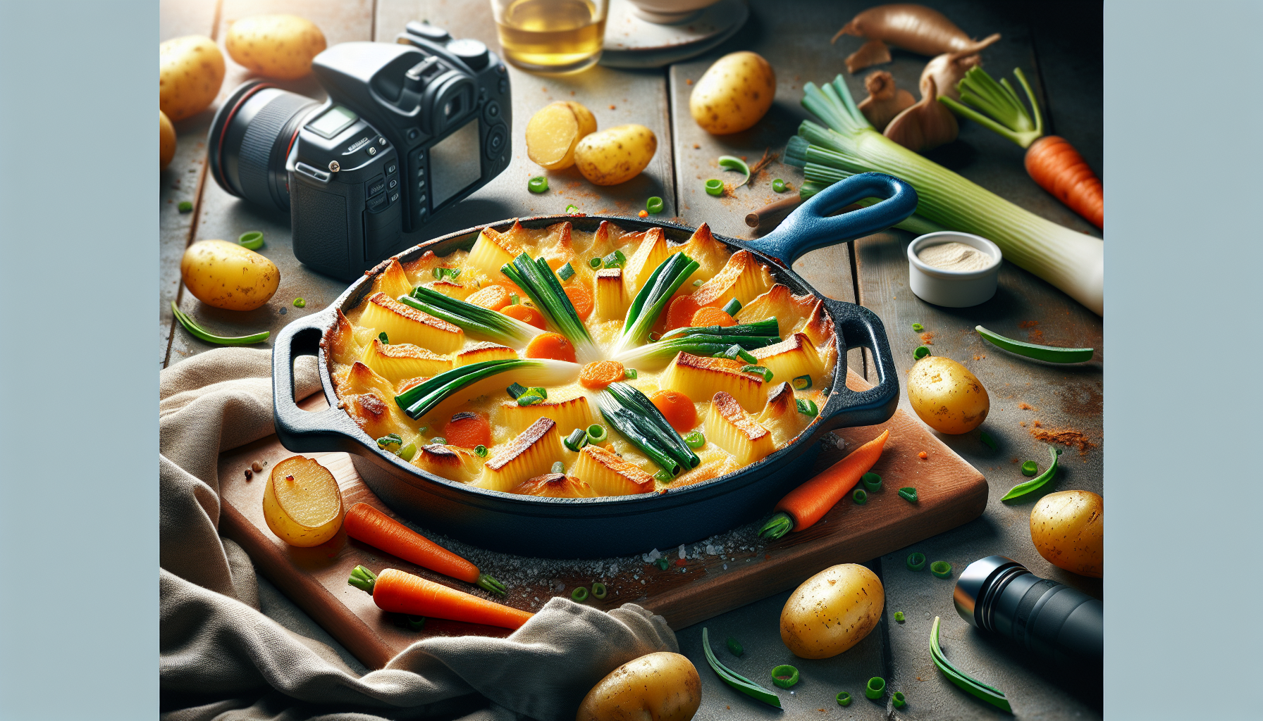 Préparation de Gratin de Pommes de Terre, Poireaux et Carottes : Fondant, Bien Doré et Vraiment Ultra Facile à Préparer