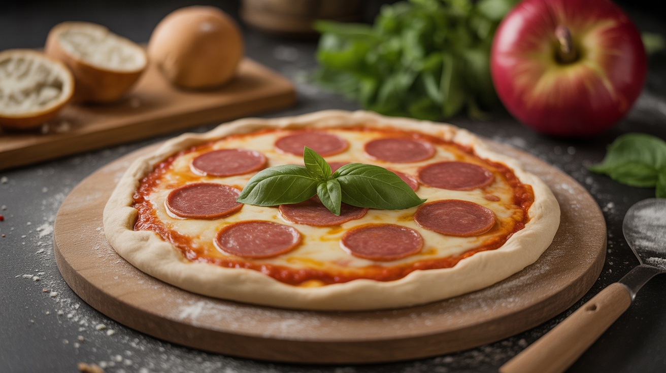 Préparation de Le Secret Révélé : Votre Pâte à Pizza Lève Parfaitement et Vite, Même Quand Il Fait Froid !