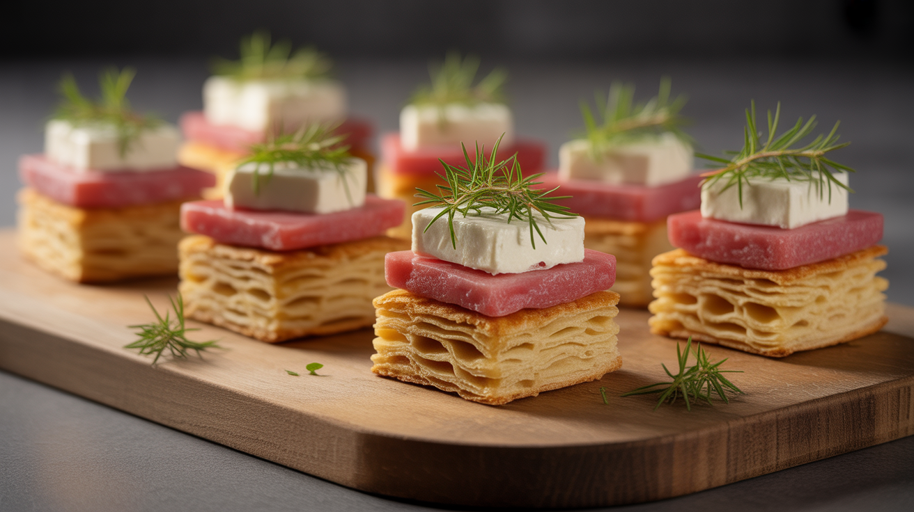 Préparation de Les Mini Feuilétés Apéro Thon & Boursin : Le Secret Ultra-Simple et Viral que Chaque Hôte Adorera !