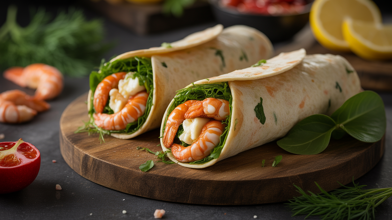 Préparation de Mini Wraps aux Crevettes et Fromage Frais : La Recette Savoureuse et Facile