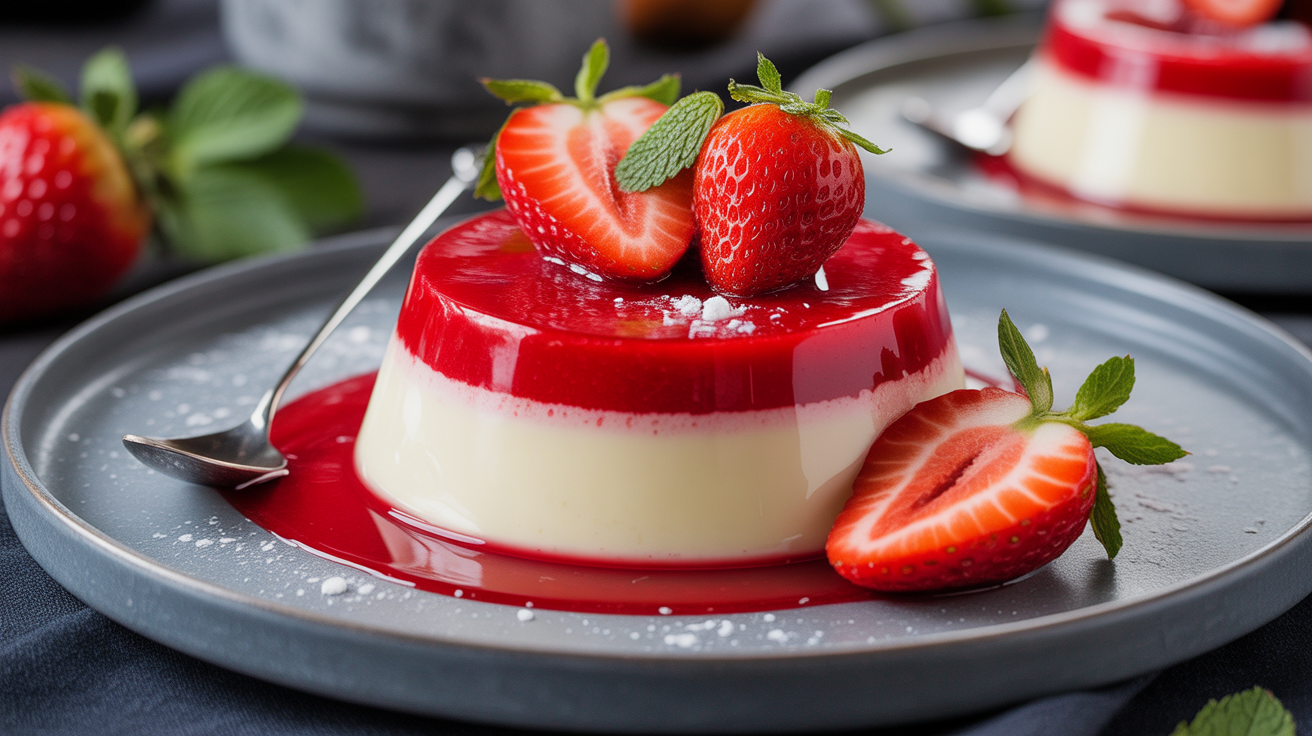 Préparation de Panna Cotta Fraise-Coco Sans Lait : Le Secret Fraîcheur Qui Va Épater Vos Papilles (Adieu La Lactose !)