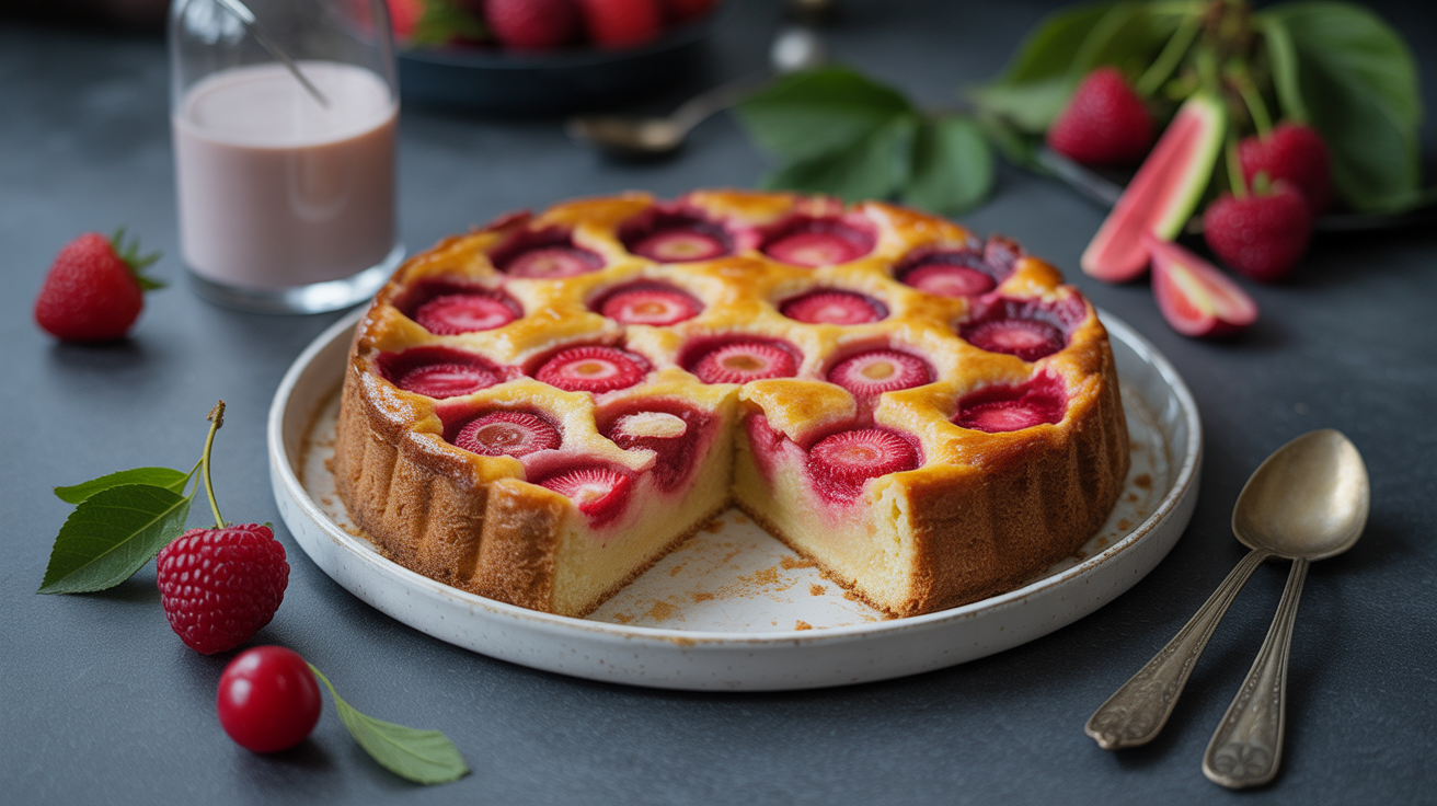 « Plus personne ne veut revenir aux cerises » : Le clafoutis fraise-rhubarbe qui fait l’unanimité (et pourquoi le vôtre aussi !)