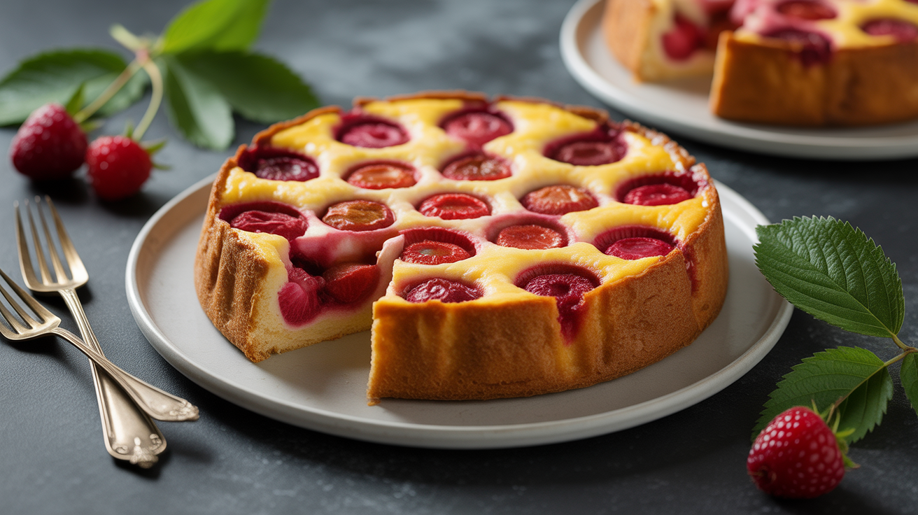 Préparation de « Plus personne ne veut revenir aux cerises » : Le clafoutis fraise-rhubarbe qui fait l’unanimité (et pourquoi le vôtre aussi !)
