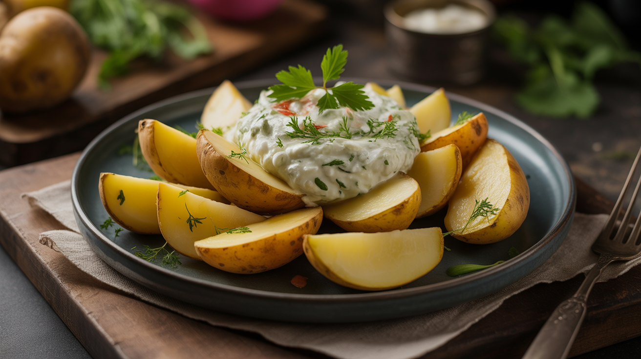 Préparation de La Pomme de Terre Farcie au Tzatziki Léger : Fraîcheur et Saveur au Rendez-vous !