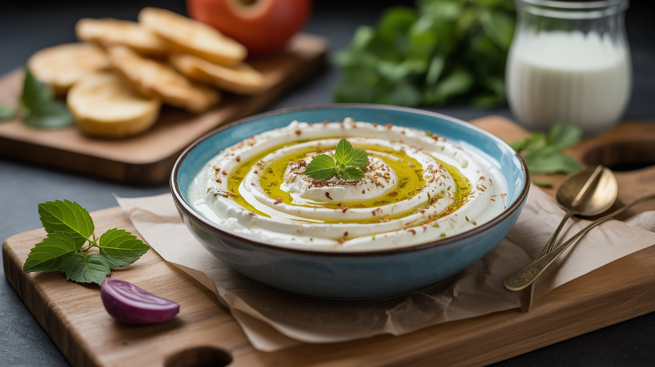 Préparation de Recette de Dip Feta et Yaourt Grec : L'Apéritif Crémeux Incontournable