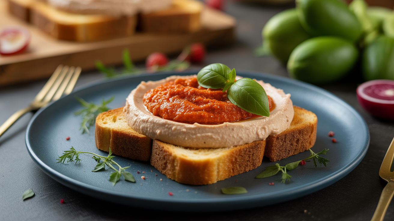 Toasts Concombre et Houmous de Poivron : L'Apéritif Fraîcheur aux Saveurs d'Italie