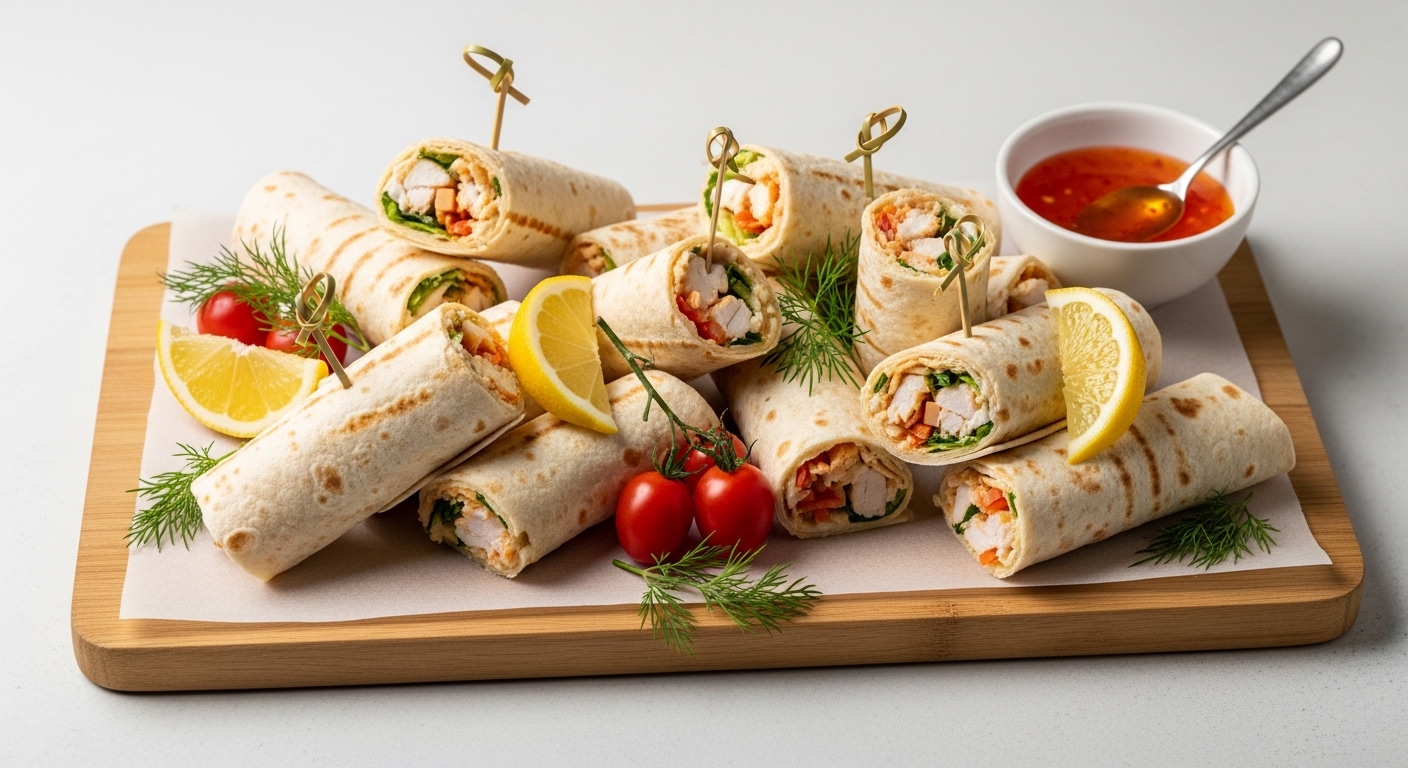 Fancy Mini Wraps Mini Wraps aux Crevettes et Fromage Frais : L'Apéritif Chic et ...
