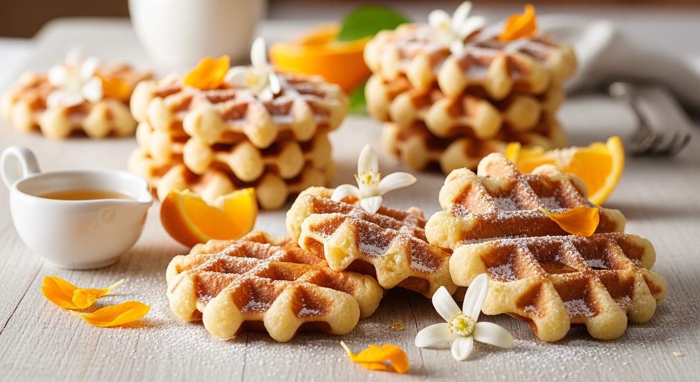 Gaufres légères à la fleur d’oranger : recette savoureuse et facile
