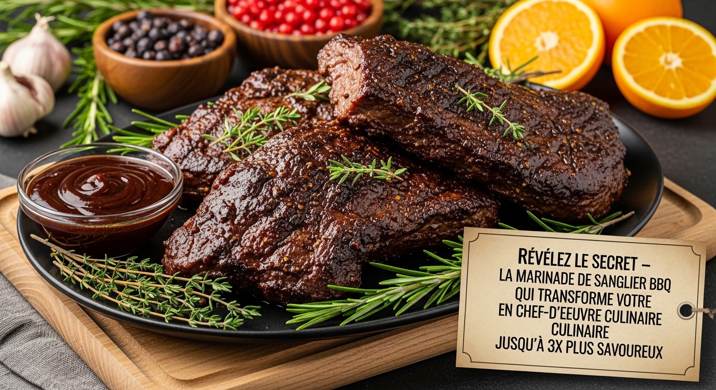 Révélez le Secret : La Marinade de Sanglier BBQ Qui Transforme Votre Gibier en Chef-d&rsquo;Œuvre Culinaire (Jusqu&rsquo;à 3x Plus Savoureux !)