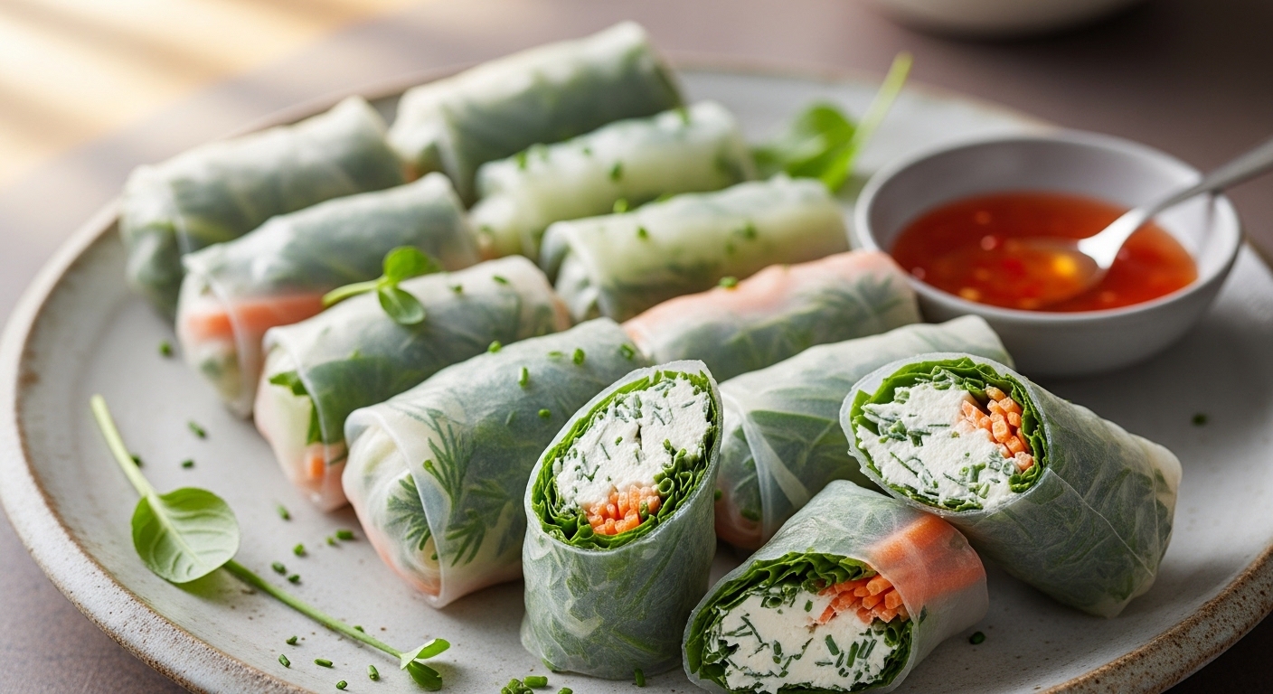 Rouleaux de printemps au Fromage Frais : Recette Simple et Savoureuse pour Éblouir